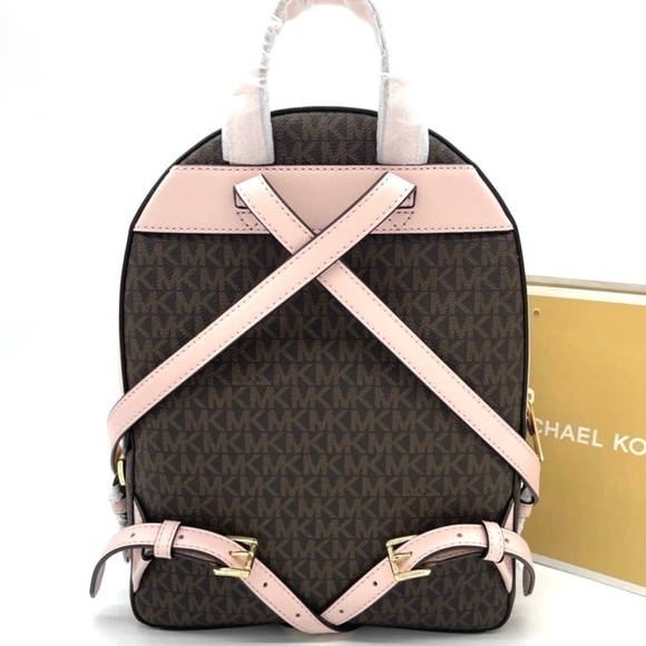 Michael Kors Medium Jaycee Zip Packet Backpack Powder Blush - Picture 4 of 10